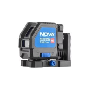 کیت تراز لیزری شارژی دو خط نور قرمز به همراه 3 پایه نووا مدل 2682R