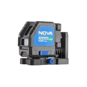 کیت تراز لیزری شارژی دو خط نور سبز به همراه 3 پایه نووا مدل 2683G
