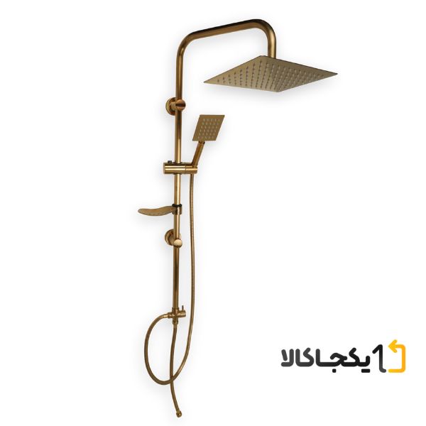 علم دوش حمام همت گستر مدل یونیورست 403 استیل طلامات 25×30