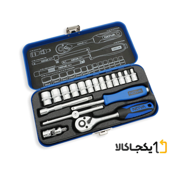 جعبه بكس 1/4 اينچ 18 پارچه هواگيری نووا مدل 6430