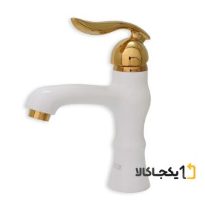 شیر سفید طلایی روشویی