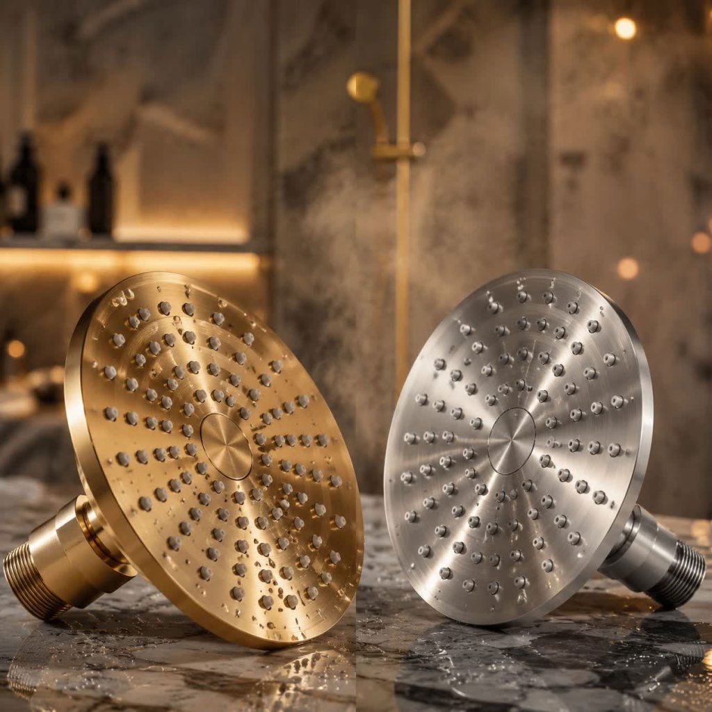 راهنمای خرید علم دوش 7 دوش حمام برنجی یا استیل؟