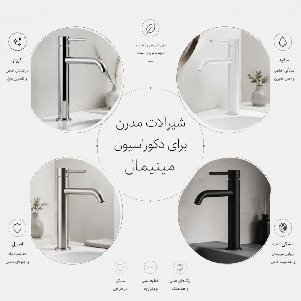 شیرآلات مدرن 8 شیرآلات مدرن برای دکوراسیون مینیمال